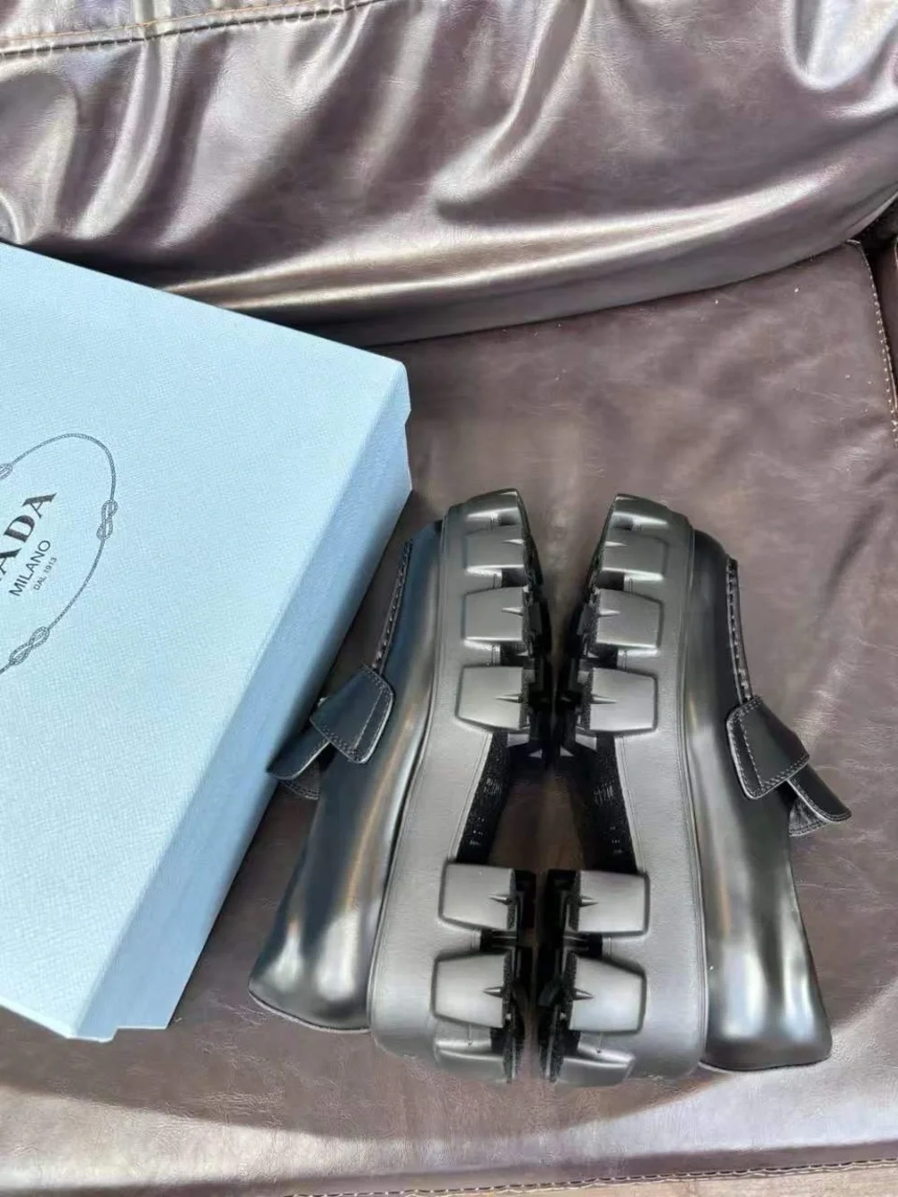 Prada polished black